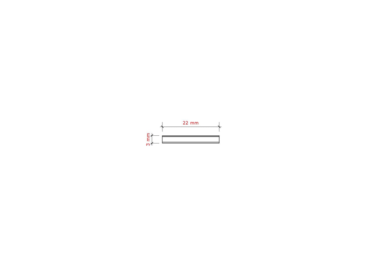 Rigid Flat Bar 22mm x 2400mm