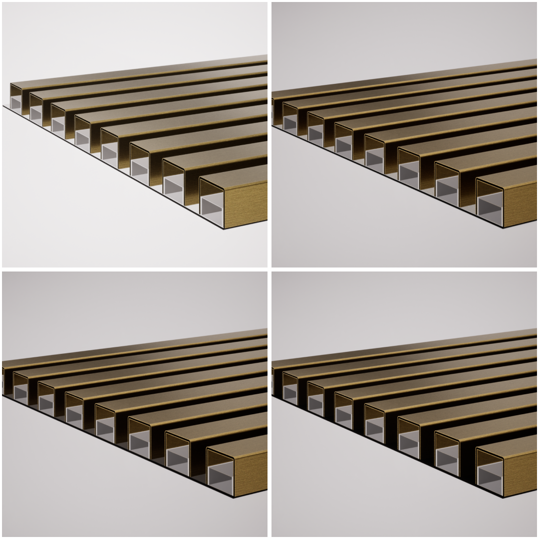 Aluminium Composite Slatted Wall Panel 01 - 48x40mm