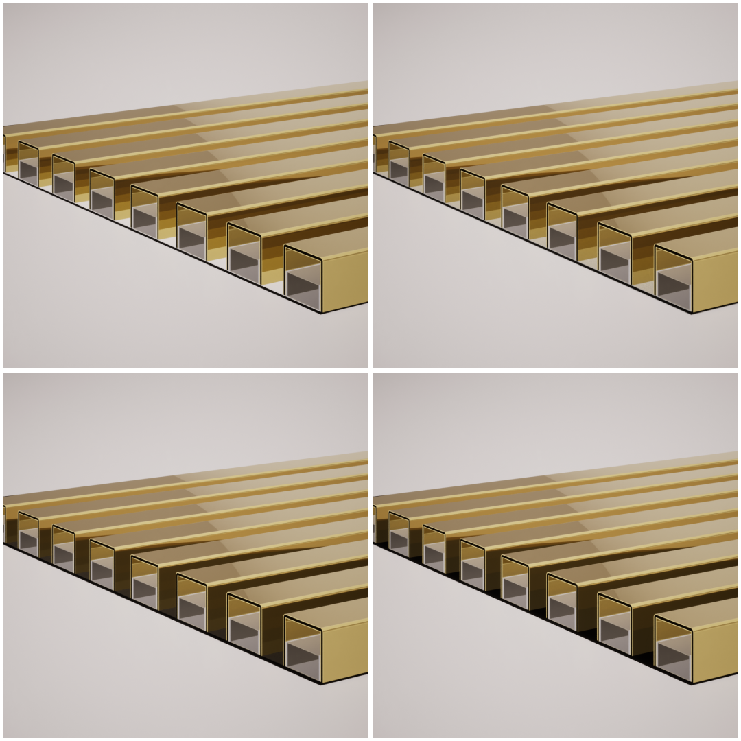 Aluminium Composite Slatted Wall Panel 01 - 48x40mm